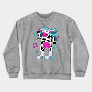 Disco Cow Girl Crewneck Sweatshirt